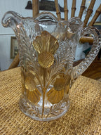 EAPG Gold Floral Pitcher