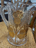 EAPG Gold Floral Pitcher