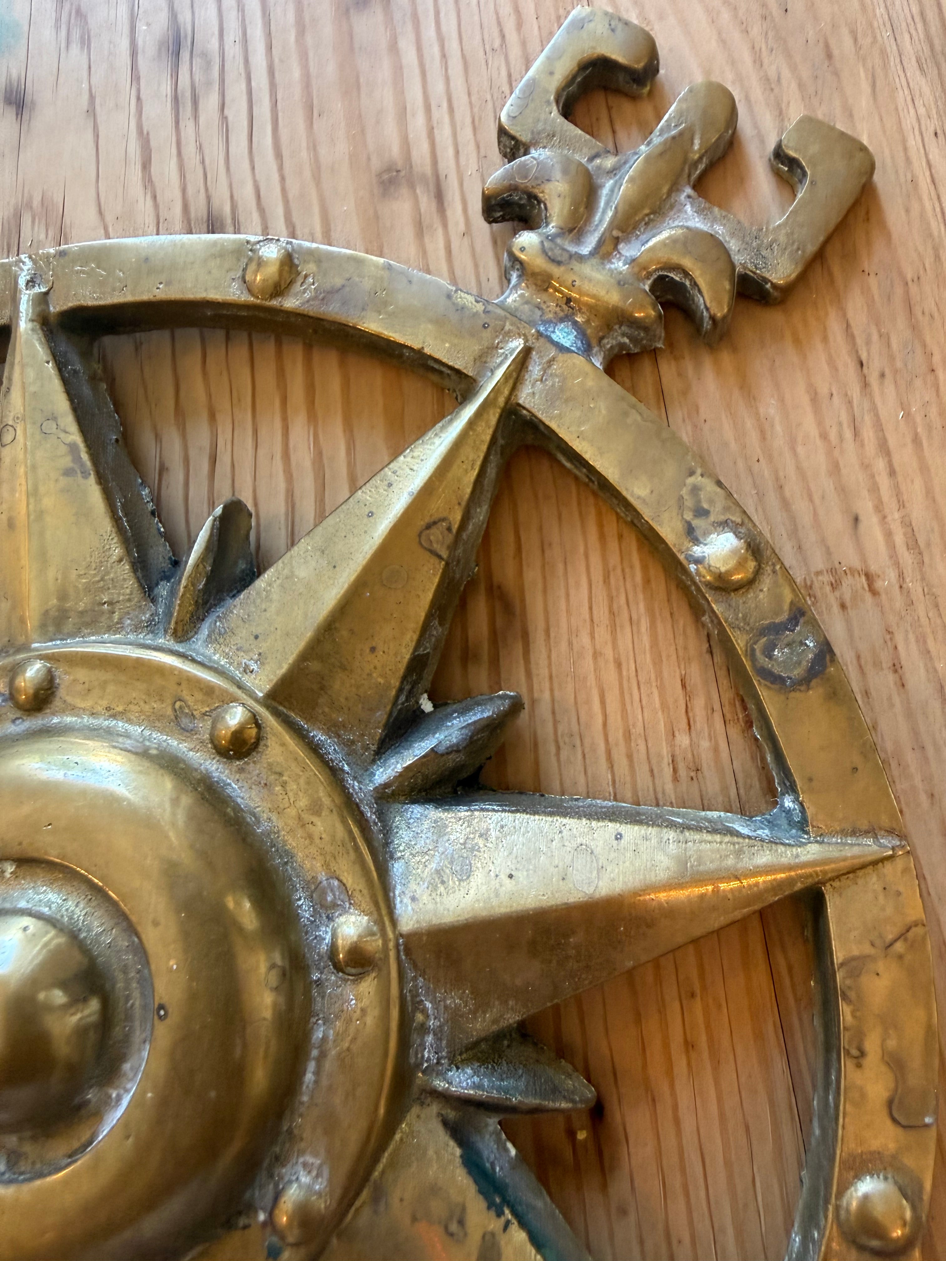 Vintage Brass Nautical Compass