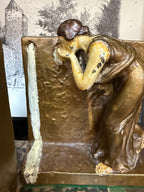 Antique Art Nouveau Woman Bookends