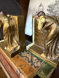 Antique Art Nouveau Woman Bookends