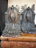 Antique Bronze Peacock Bookends