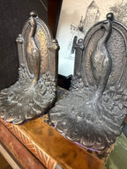 Antique Bronze Peacock Bookends