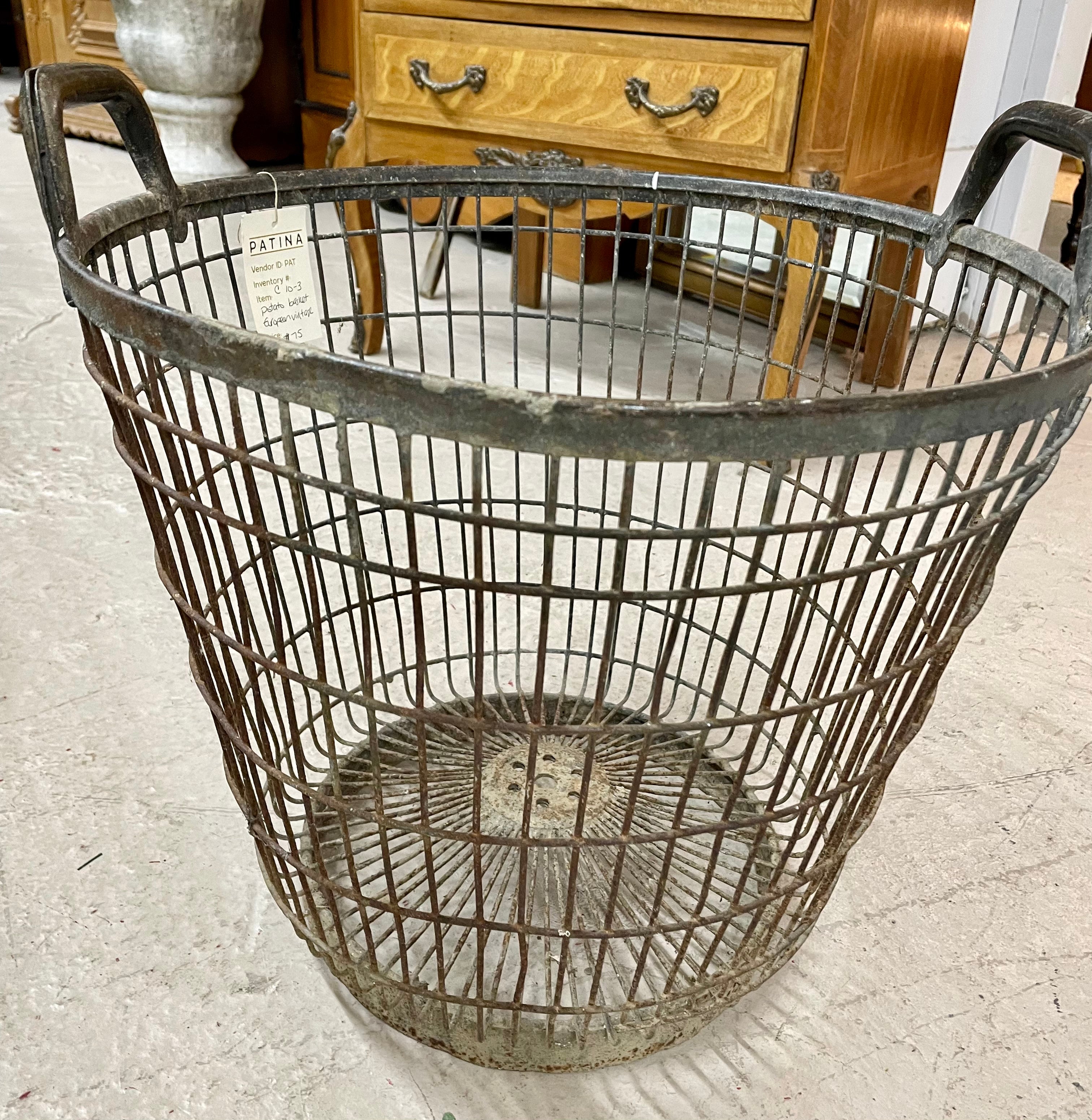 Vintage Potato Basket
